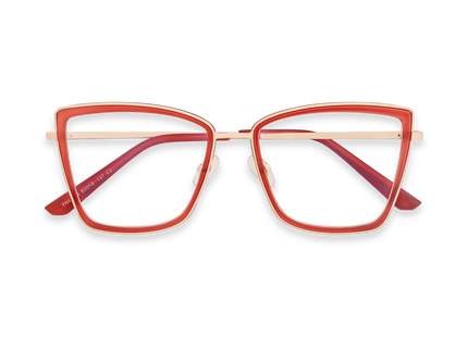 Eydology Alayna Red Women's Cat Eye Glasses 1