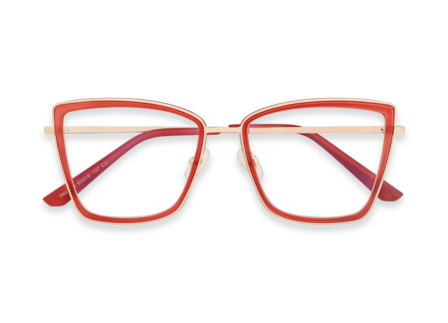Eydology Alayna Red Women's Cat Eye Glasses 1