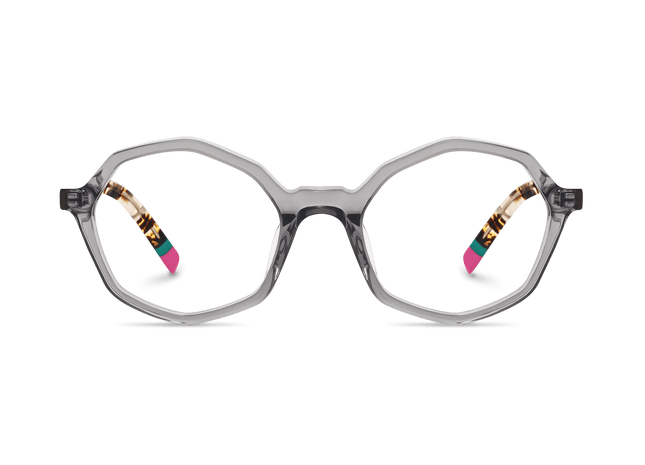 Eydology Aleah Clear Grey Glasses 1