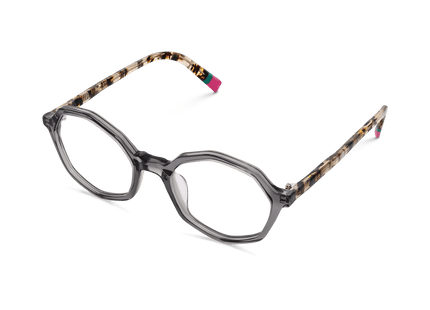 Eydology Aleah Clear Grey Glasses 2