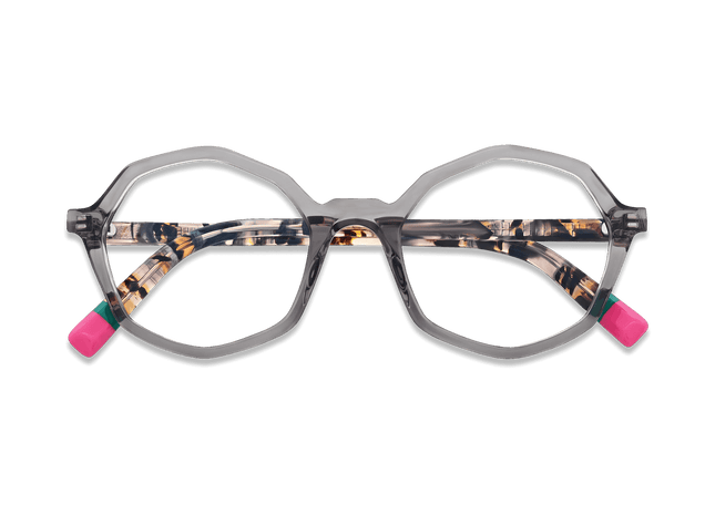 Eydology Aleah Clear Grey Glasses 3