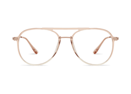 Eydology Aliana Clear Orange Pink/ Rose Gold Glasses 1