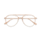 Eydology Aliana Clear Orange Pink/ Rose Gold Glasses 1