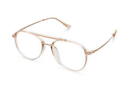 Eydology Aliana Clear Orange Pink/ Rose Gold Glasses 2