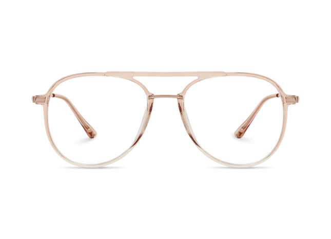 Eydology Aliana Clear Orange Pink/ Rose Gold Glasses 2