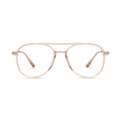 Eydology Aliana Clear Orange Pink/ Rose Gold Glasses 2