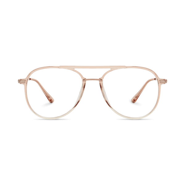 Eydology Aliana Clear Orange Pink/ Rose Gold Glasses 2