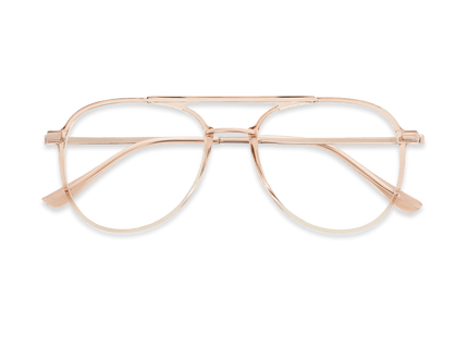 Eydology Aliana Clear Orange Pink/ Rose Gold Glasses 3