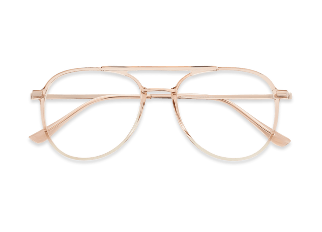 Eydology Aliana Clear Orange Pink/ Rose Gold Glasses 3