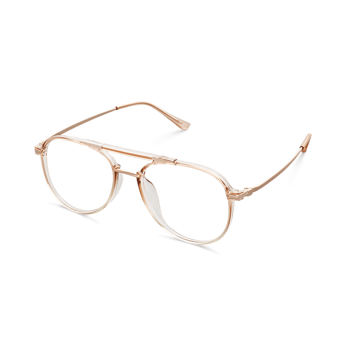 Eydology Aliana Clear Orange Pink/ Rose Gold Glasses 5
