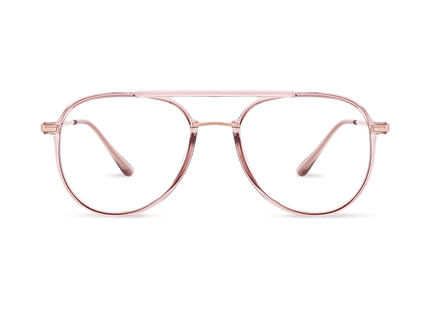 Eydology Aliana Clear Pink/ Rose Gold Glasses 1