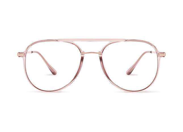 Eydology Aliana Clear Pink/ Rose Gold Glasses 1