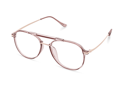 Eydology Aliana Clear Pink/ Rose Gold Glasses 2