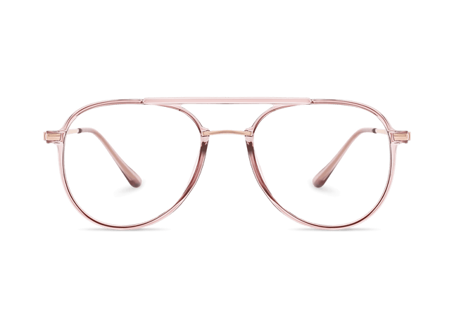 Eydology Aliana Clear Pink/ Rose Gold Glasses 2