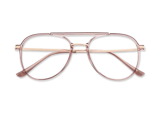 Eydology Aliana Clear Pink/ Rose Gold Glasses 3