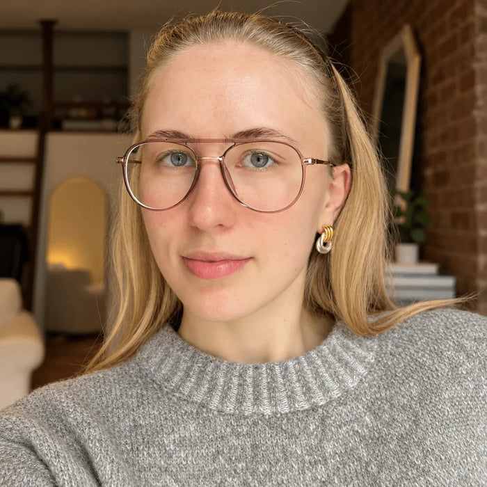 Eydology Aliana Clear Pink/ Rose Gold Glasses 7