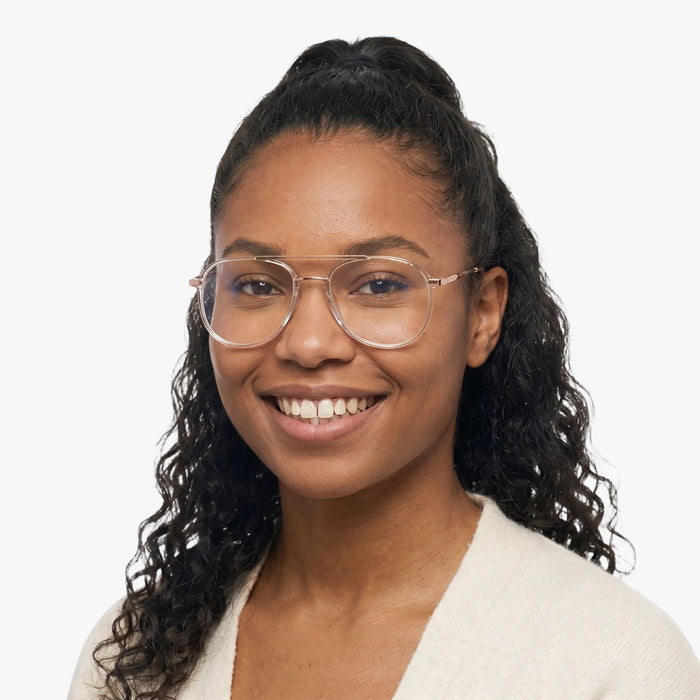 Eydology Aliana Clear/Rose Gold Glasses 4