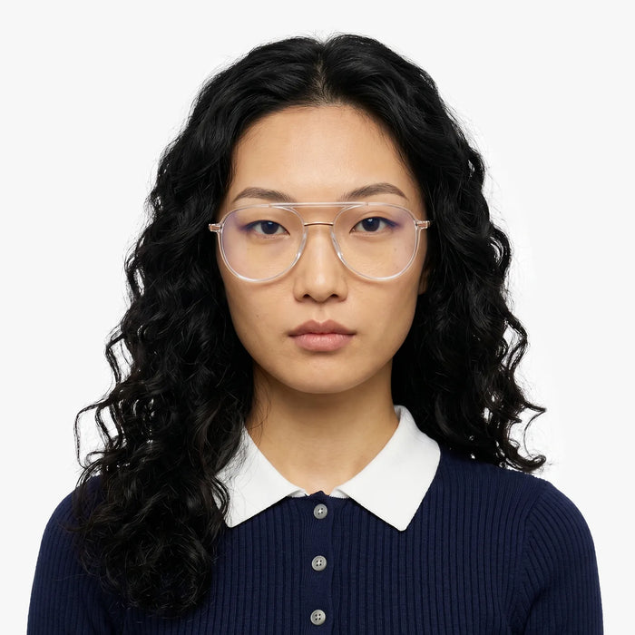 Eydology Aliana Clear/Rose Gold Glasses 5