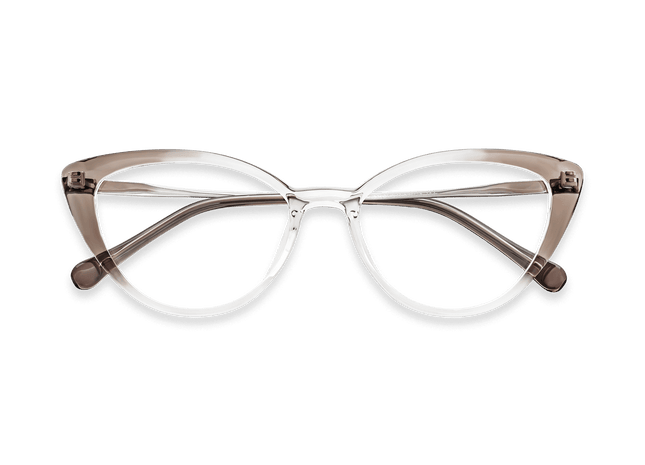 Eydology Alina Clear Brown/Light Gun Glasses 1