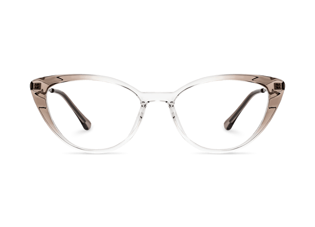 Eydology Alina Clear Brown/Light Gun Glasses 2