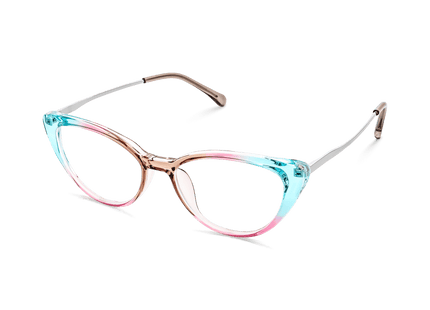 Eydology Alina Clear Brown Pink Blue /Silver Glasses 3