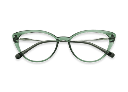 Eydology Alina Clear Green/Silver Glasses 1