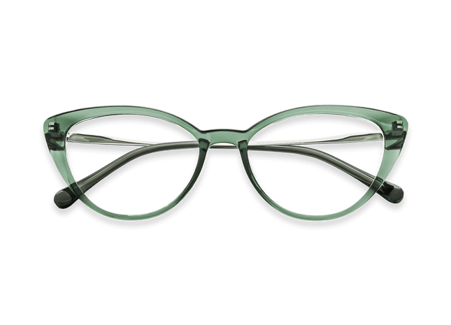 Eydology Alina Clear Green/Silver Glasses 1