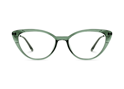 Eydology Alina Clear Green/Silver Glasses 2