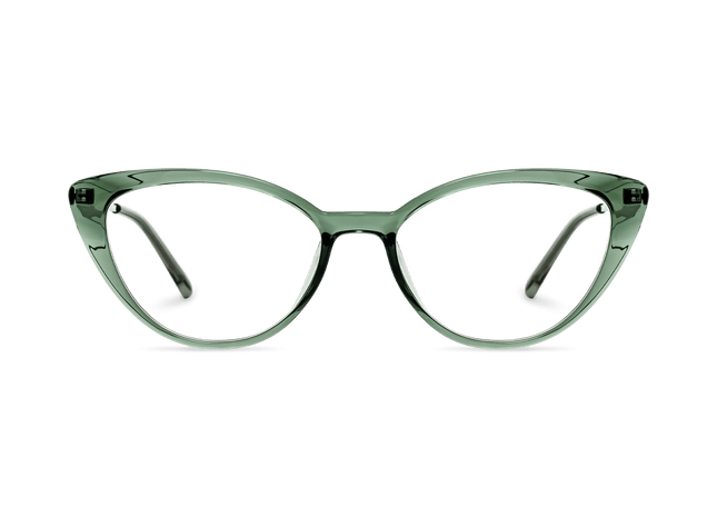 Eydology Alina Clear Green/Silver Glasses 2