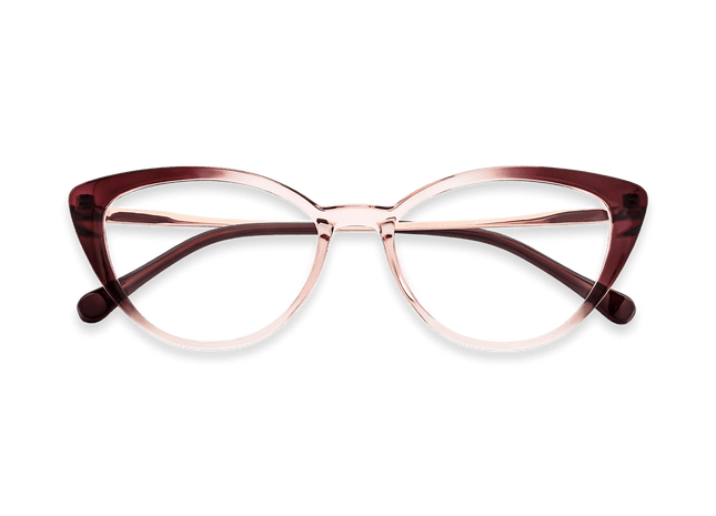 Eydology Alina Clear Purple Gradient/Rose Gold Glasses 1