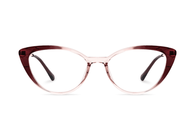 Eydology Alina Clear Purple Gradient/Rose Gold Glasses 2