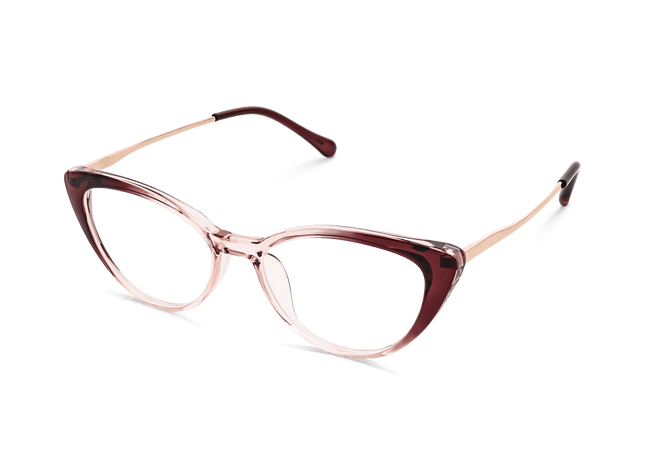 Eydology Alina Clear Purple Gradient/Rose Gold Glasses 3