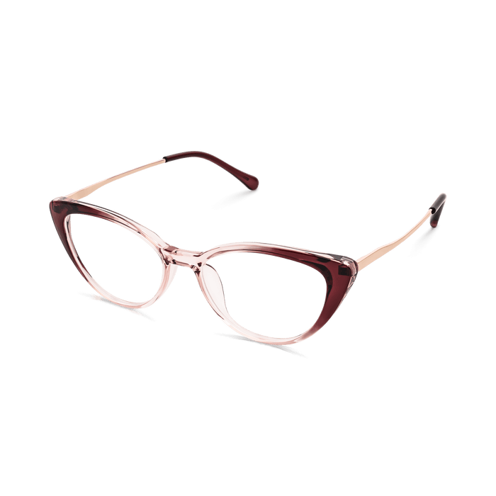 Eydology Alina Clear Purple Gradient/Rose Gold Glasses 3