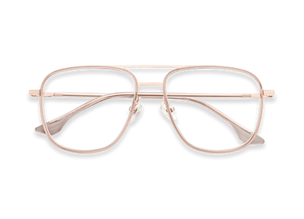 Eydology Alistair Clear Light Grey/Rose Gold Glasses 1
