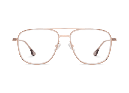 Eydology Alistair Clear Light Grey/Rose Gold Glasses 2