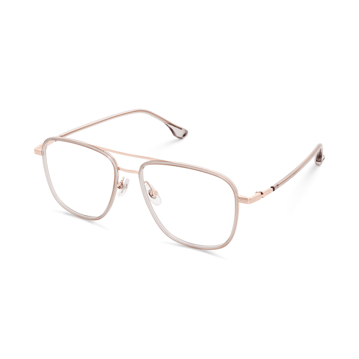 Eydology Alistair Clear Light Grey/Rose Gold Glasses 3