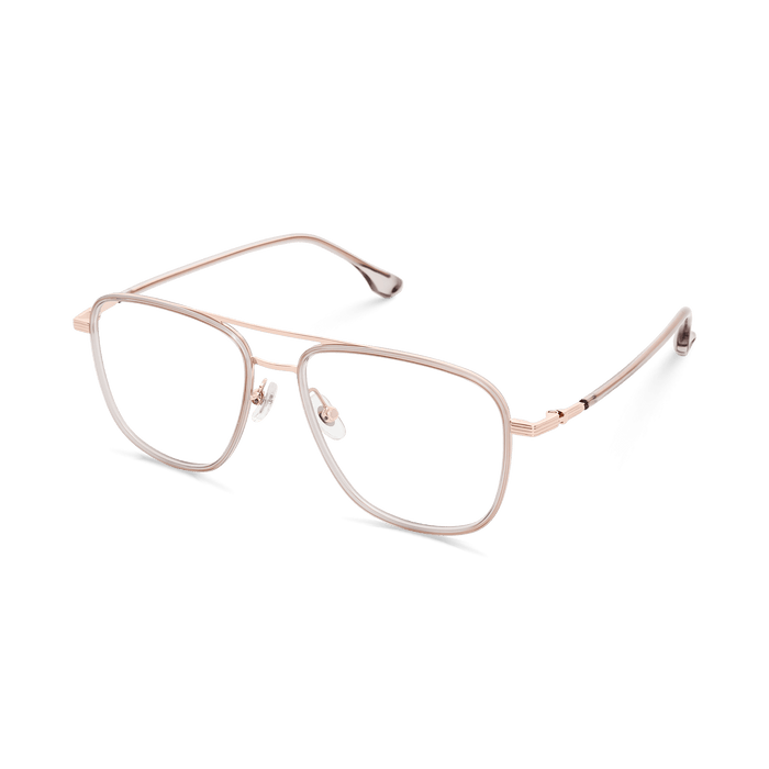 Eydology Alistair Clear Light Grey/Rose Gold Glasses 5