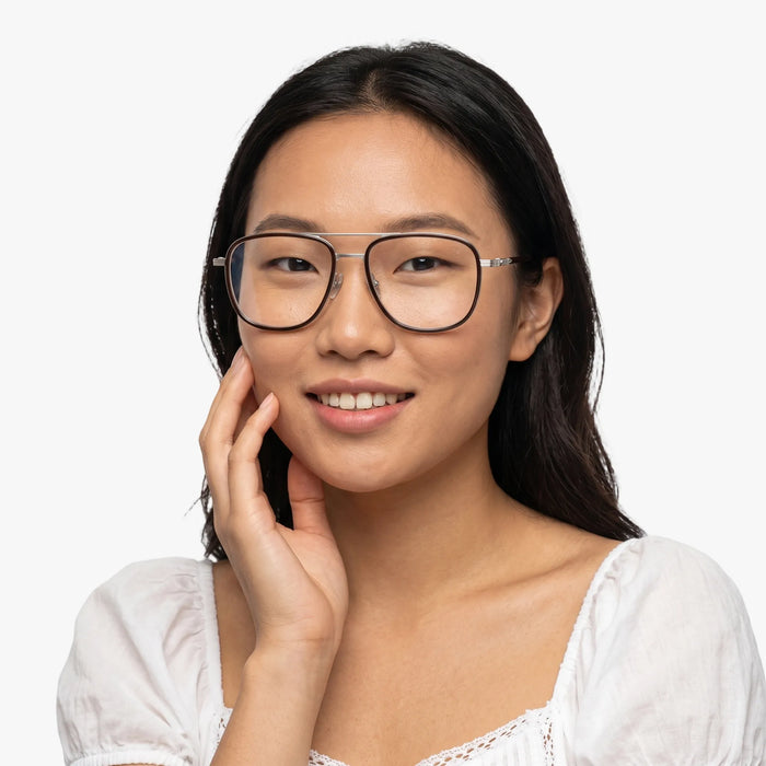 Eydology Alistair Dark Brown/Silver Glasses 4