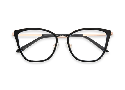 Eydology Alora Women's Black Cat Eye Glasses 1