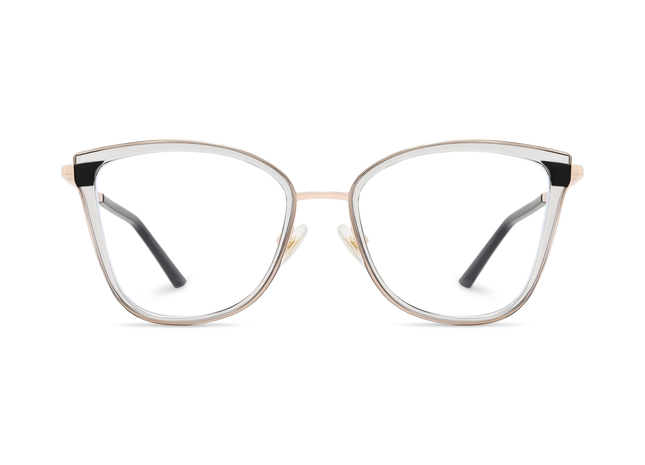 Eydology Alora Women's Crystal Grey Cat Eye Glasses 2