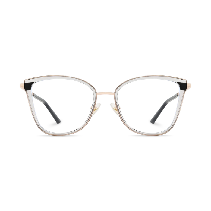 Eydology Alora Women's Crystal Grey Cat Eye Glasses 2