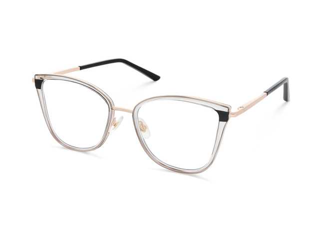 Eydology Alora Women's Crystal Grey Cat Eye Glasses 3