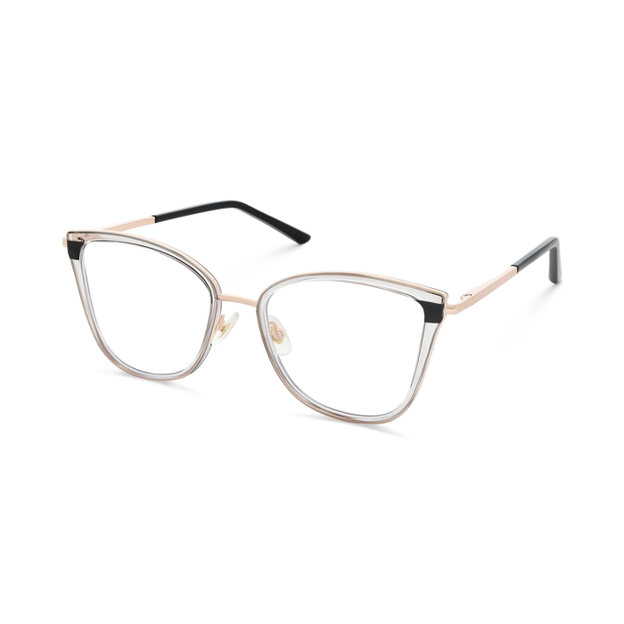 Eydology Alora Women's Crystal Grey Cat Eye Glasses 3