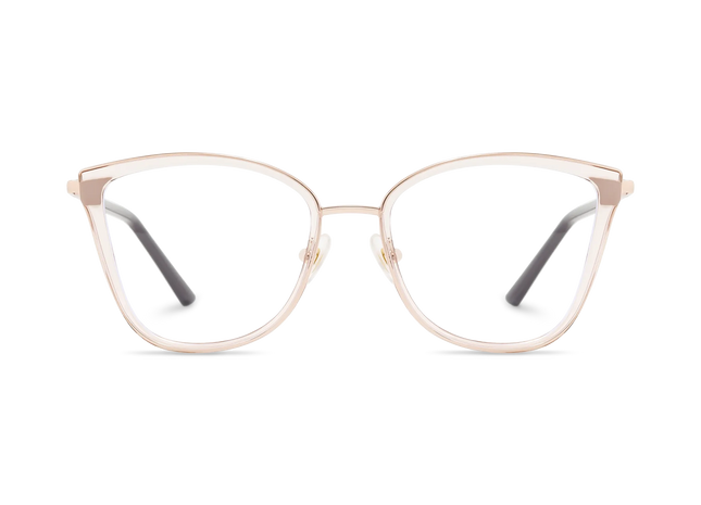 Eydology Alora Women's Crystal Light Brown Cat Eye Glasses 2