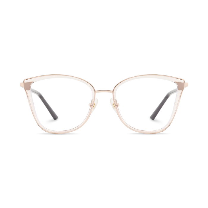 Eydology Alora Women's Crystal Light Brown Cat Eye Glasses 2