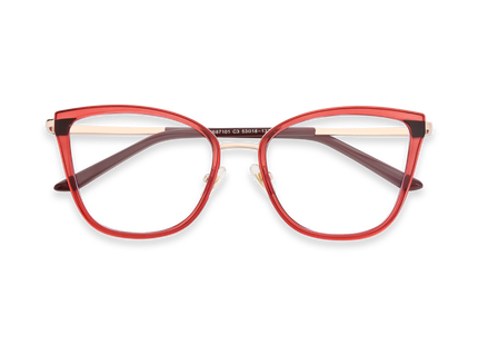 Eydology Alora Women's Crystal Red Cat Eye Glasses 1