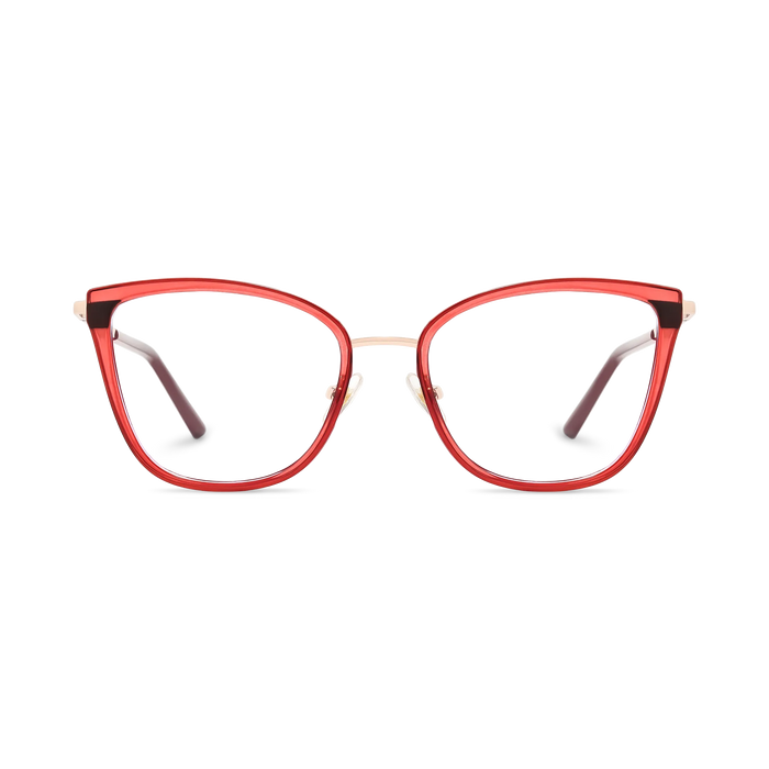 Eydology Alora Women's Crystal Red Cat Eye Glasses 2