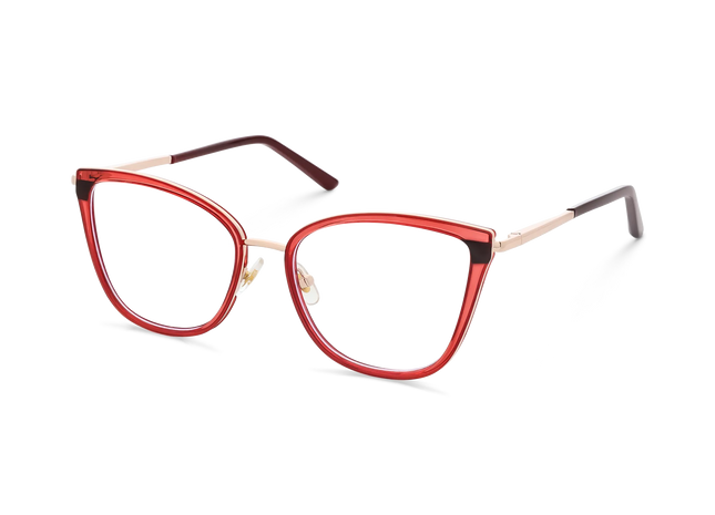 Eydology Alora Women's Crystal Red Cat Eye Glasses 3