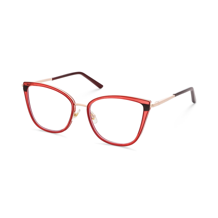 Eydology Alora Women's Crystal Red Cat Eye Glasses 3