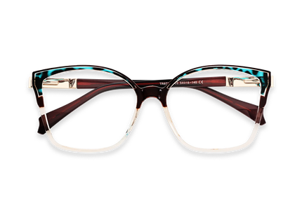 Eydology Annabelle Blue Tortoise Women's Cat Eye Glasses 1